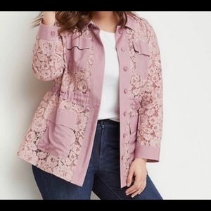 Mauve Lace Anorak Jacket